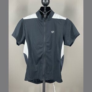 NEW Pearl Izumi Shirt Womens Medium black white jersey mesh cycling running